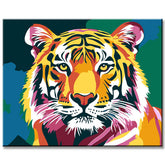 Painting by Numbers Colorful Tiger